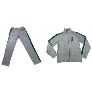 Stranger Things Jacket/Pants Womens Small Gray Full Zip Velour Track Hawkins r5